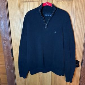 Men’s Nautica size S Black Quarter zip Sweater